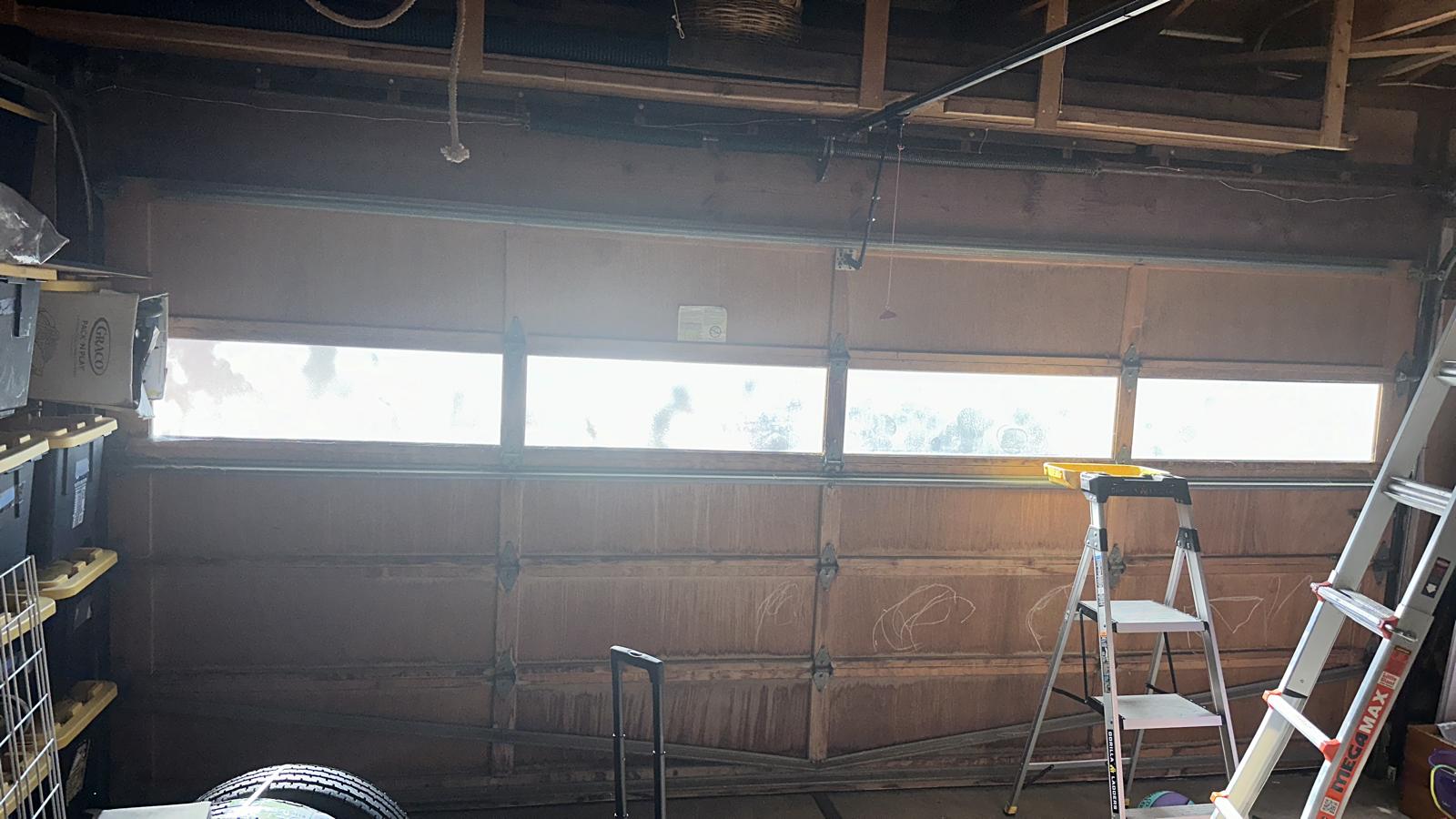 Brown door with frosted windows Indianapolis