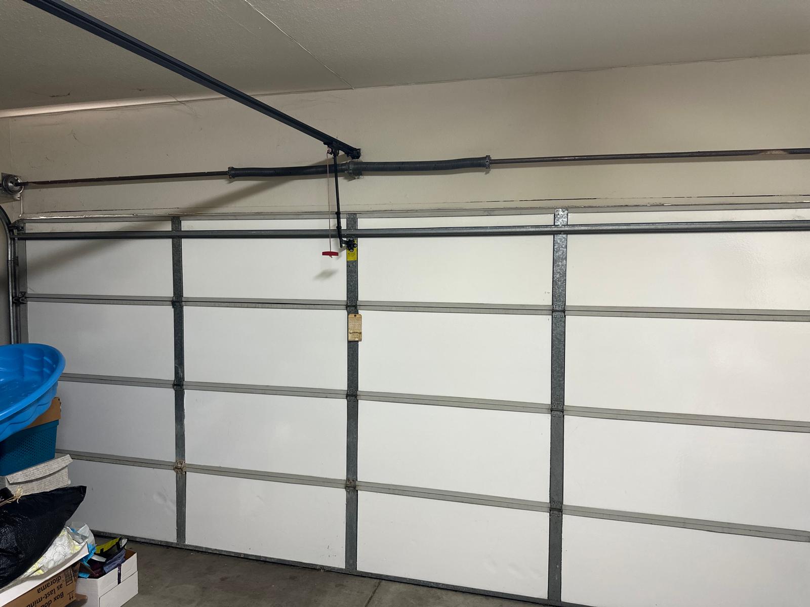 White garage door interior Indianapolis home