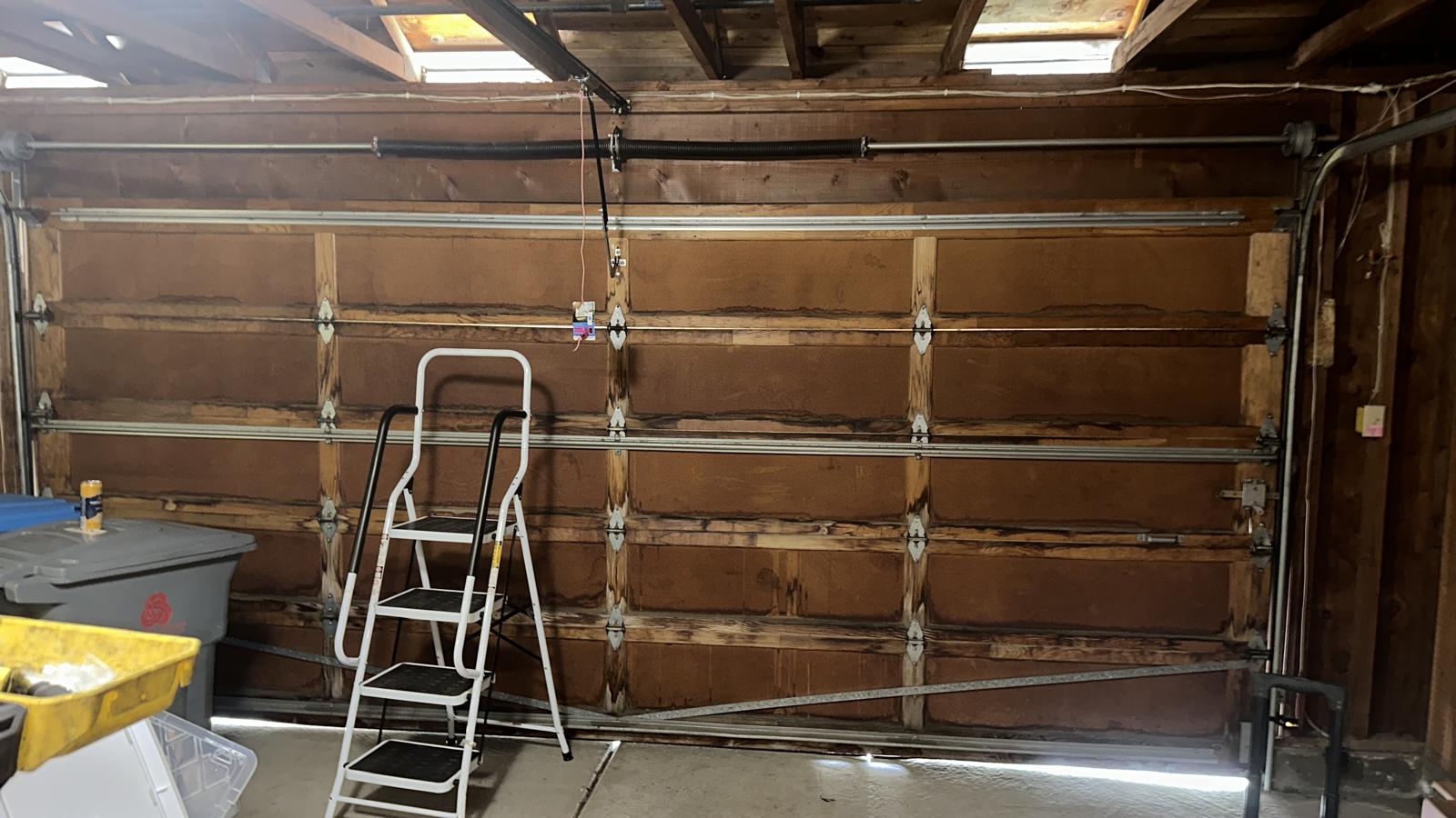 Wood grain garage door Indianapolis